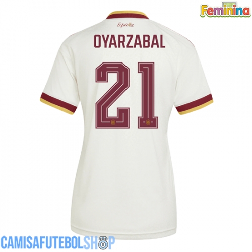 Camisa de time de futebol Espanha Mikel Oyarzabal #21 Replicas 2º Equipamento Feminina Mundo 2026 Manga Curta